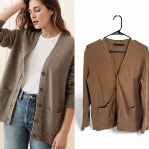 Jenni Kayne Everyday Wool Blend Cardigan in Brown